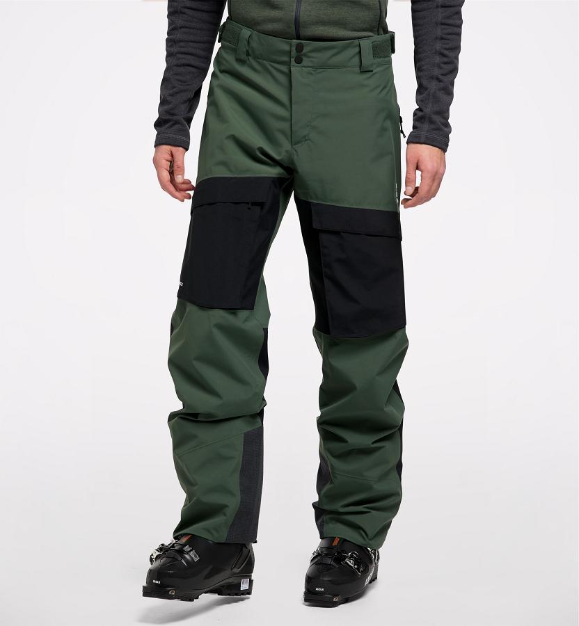 Haglöfs Mens Elation GTX Ski Pants Dark Green/Black New Zealand 63702NZHI